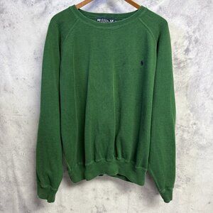 Vintage Polo Golf Sweatshirt Mens XXL 28x25 Green Ralph Lauren Crew Neck